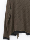SWAYING 25 Autumn and Winter Twisted Fake Two-Piece Cashmere Top SW-SW25AW1T34C2S4-HL Gray Green